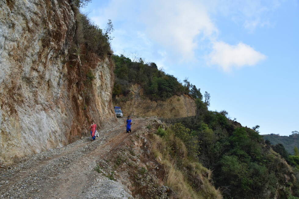 Unterwegs im Gebirge Nepals