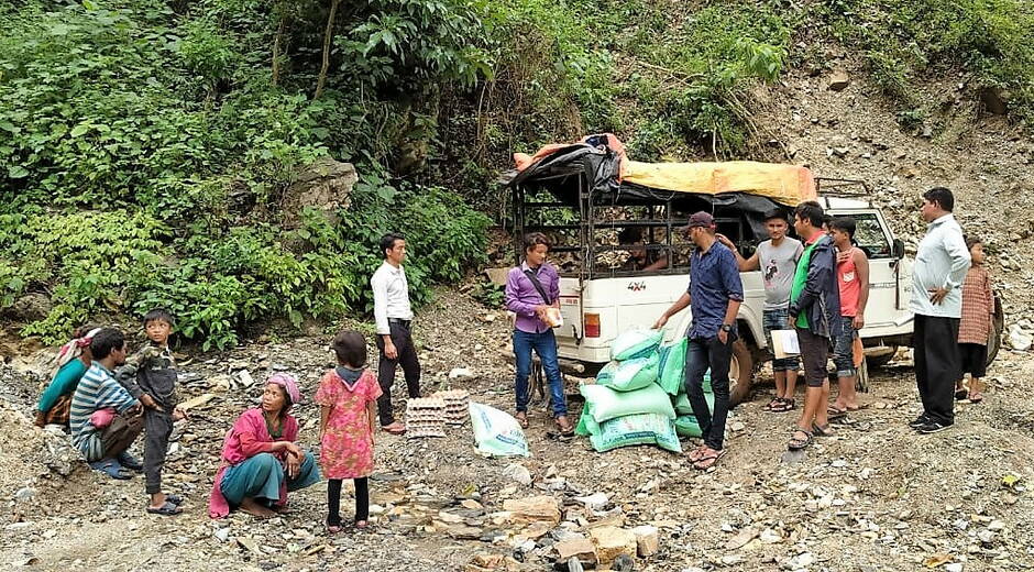 Food distribution in Wasbang