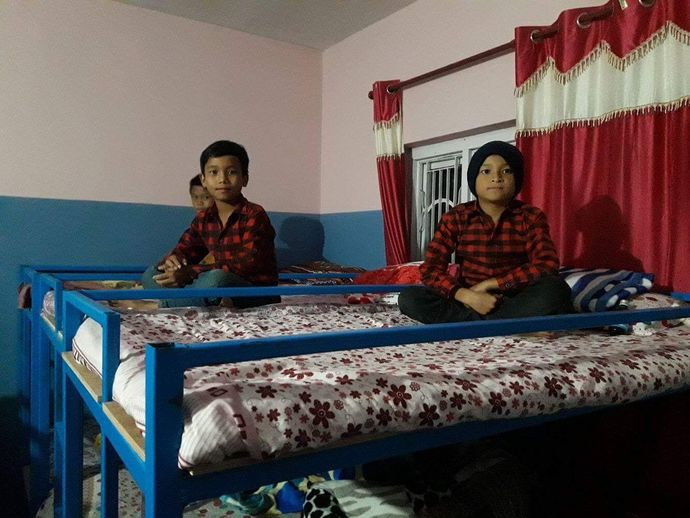 Chepang boys in their new beds .jpg