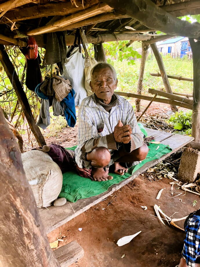 img_8057.jpeg Accommodation for a 97-year-old man in Goiritol. His request to MIC: a sack of rice. He is satisfied with the house, as he only wants to live for another three years